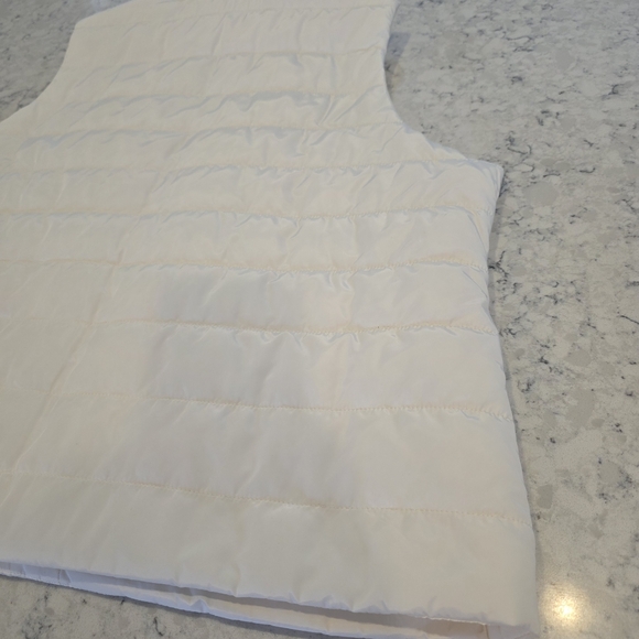 Michael Michael Kors Women's Bone / Off White Puffer Quilted Vest Size 2X Like N - Picture 11 of 16